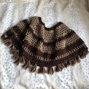 One size fits most! Handmade knit poncho